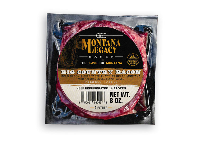 Big Country Bacon 2 X 4 oz. Burger Patty - 8 oz