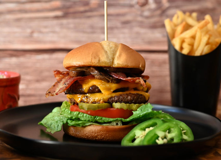 Let'er Buck jalapeño 2 X 4 oz. hamburguesa