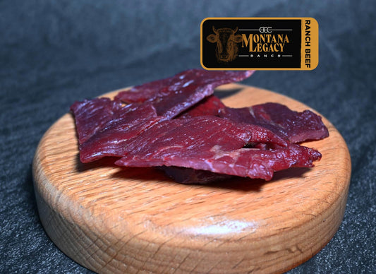 Tiras de cecina de res con miel ensilladas