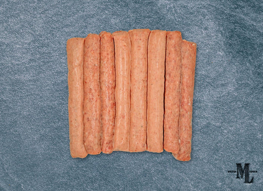 Enlaces de salchicha para desayuno con cerdo ranchero