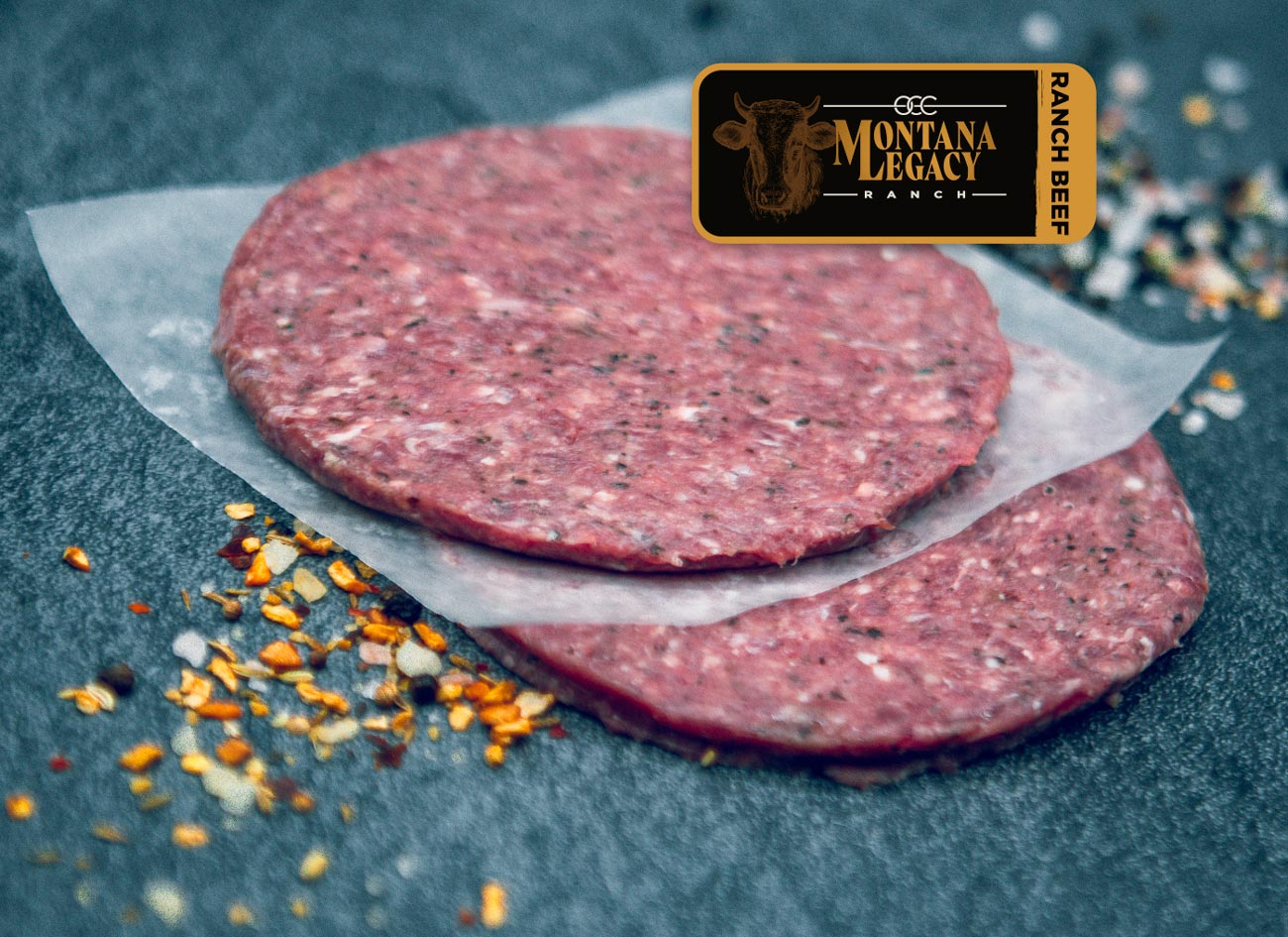 Parmesano Powder River 2 X 4 oz. hamburguesa